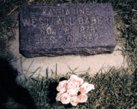 filename_5_160706[1].jpg - Gravestone of Katherina "Katie" Mettler/Baber  Catherina "Katie" Mettler married Dory Franklin BaberBurial: Greenwood Cemetery, Marion, Turner Co. South Dakota
